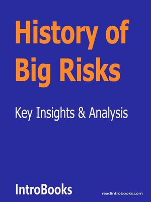 cover image of History of Big Risks